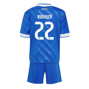 Billige Fotballdrakt Real Madrid Antonio Rudiger #22 Replika Tredjedraktsett Barn 2025-26 Kortermet (med bukser)